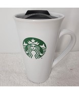 Starbucks Mermaid Split Tail White Ceramic Travel Mug 14.3oz 2016 Lid &amp; ... - $19.70