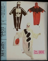Part Cut 60s Size 2 4 Easy Halloween Costume Bag McCalls 9401 Pattern Childs  - $8.99