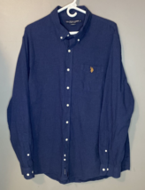 U.S. Polo Assn. Long Sleeve Navy Blue Button Down Collard Shirt Men&#39;s Size XXL - £11.15 GBP