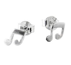 Sterling Silver Music Notes Post Earrings - $8.99