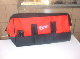 Milwaukee older stock heavy duty style apx. 21&quot; tool bag with many pocke... - $40.48