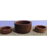 MID-20TH C MONUMENTAL TEAK (THAILAND) SINGLE BOARD TURNED WOOD SALAD 3 B... - $92.57
