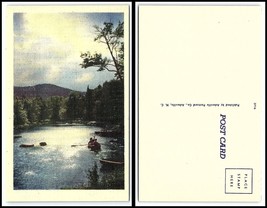 NORTH CAROLINA Postcard - near Asheville, Row Boat, lake &amp; Mountain Scene M29 - £2.32 GBP