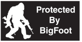 Protected By Bigfoot Bumper Stickers Made in USA 12 PACK - $24.00