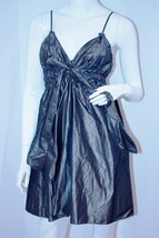 Max Studio Gunmetal Bow Tie Dress Lurex Blend Xs $148 Free Shipping - £108.74 GBP