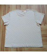 Bobbie Brooks Womens Knit Top Size XL Ivory Cream Short Sleeve Pullover - $24.49 CAD