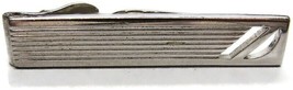1 3/4&quot; Swank Etched Lines Vintage Tie Clip Silver Tone - $19.78