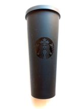 Starbucks  Soft Touch Black Matte Grippable Venti 24oz Tumbler Cup Lid Straw  - £17.20 GBP
