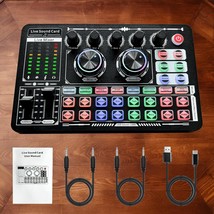 Podcast Sound Board - Music Sound Mixer With Effects, Audio, F999, Standard - £33.64 GBP