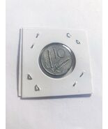 1953 Italy 10 Lire Coin  KM# 93  Plough &amp; Two ears of wheat - $38.70 MXN