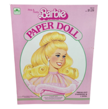 VINTAGE 1983 PINK PRETTY BARBIE PAPER DOLL MATTEL BOOK NEVER USED GOLDEN... - $23.75
