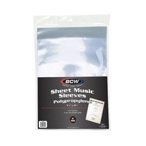 1 pack of 100 BCW 9 ⅜" x 12 ¼" Sheet Music Sleeves - €15,45 EUR