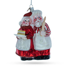 Mr. and Mrs. Claus Baking Glass Christmas Ornament - £39.11 GBP