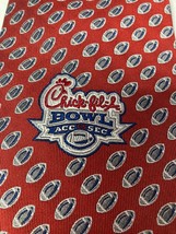 CHICK-FIL-A Bowl Mens ACC vs SEC Football Red Neck Tie Vintage Team Style - £15.73 GBP
