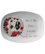 Happily Ever After Serving Platter, Personalized Gift for Wedding, Custo... - $987.91 MXN