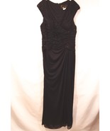 Prom Dress Wedding Gown Size 14 Nischelle NWT Black Maxi Sleeveless V-Ne... - £76.55 GBP