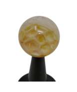 Honeycomb White Swirl 27mm Studio Art Glass Marble - $67.78 CAD
