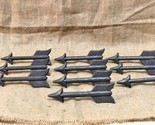 12 Cast Iron Arrow Pulls Handles Hardware Knobs Rustic Cabinet Door Hand... - $34.99