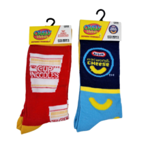 Crazy Socks Macaroni &amp; Cheese and Cup of Noodles Men&#39;s Crew Shoe Size 6-12 NEW - £11.24 GBP