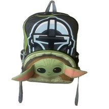 Disney Star Wars The Mandalorian Grogu Baby Yoda 16&quot; Children&#39;s Backpack - £11.21 GBP