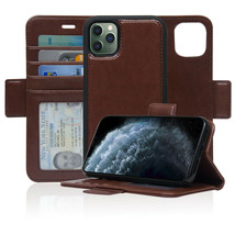 Detachable Magnetic Wallet Case for iPhone 11 Pro Max [6.5 inch] - Dark Brown - £15.55 GBP