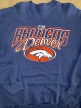 Vintage Denver Broncos NFL Navy Pullover Sweatshirt Graphic Men&#39;s Size XL - $36.58