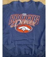 Vintage Denver Broncos NFL Navy Pullover Sweatshirt Graphic Men&#39;s Size XL - $672.69 MXN