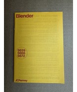 Vintage Instruction Manual JC Penney Blender Recipes Booklet 5659 5666 5672 - $31.11 CAD