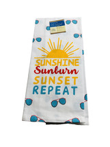 Home Collection Flour Sack 15x25” Towel Sunshine/Sunburn/Sunset/Repeat. - £19.45 GBP