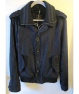 Scotch &amp; Soda Scotch Brand G1 Bomber Black Pinstripe Jacket Vic Panetti ... - $2,743.68 MXN