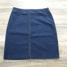 NY Jeans Womens Denim Skirt Size 10 Dark Wash 21&quot; Long Casual Dress New York Co - £14.73 GBP