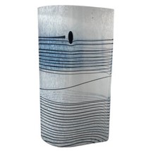Kosta Boda Art Glass Vase Signed Bertil Vallien Opalescent Ribbon Striped 7-1/2&quot; - £34.66 GBP
