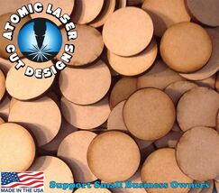 60mm Circles MDF Bases x5 Miniatures Laser Cut FAST SHIPPING #1 USA SELLER - $2.96