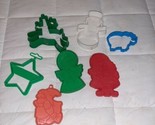 Vintage Hallmark Christmas/Halloween Cookie Cutters Lot Of 7 Hard Plastic - $10.00