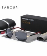 BARCUR Rectangle Polarized Sunglasses Driving Glasses Men Sun glasses Co... - $42.19 CAD