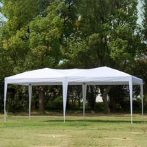 White Pop Up Canopy Tent With 4 Sandbags For Outdoor Party Wedding Comme... - £193.56 GBP