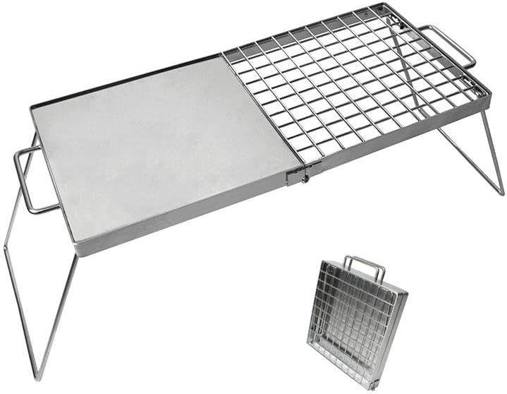 Heavy Duty 24” Stainless Steel Folding Campfire Grill Campfire Grill Gra... - $37.93