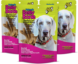Dental Care Belly Bones for Dogs, Yogurt Flavor - 8 Medium Treats per Pack - £36.37 GBP