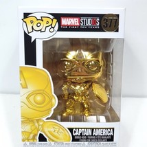 Funko Pop! Captain America #377 Gold Chrome Marvel Studios First 10 Years - £15.79 GBP
