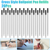 20Pcs Cross Style Ballpoint Pen Refills Smooth Flow Black Ink 1.0Mm Medium Point - £14.25 GBP