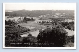 RPPC Observation Point Searsville Lake California San Mateo County Postcard N11 - £7.50 GBP