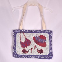 Red Hat Society Paint the Town Red Tapestry Shoulder Tote Bag Lined Made... - $16.19
