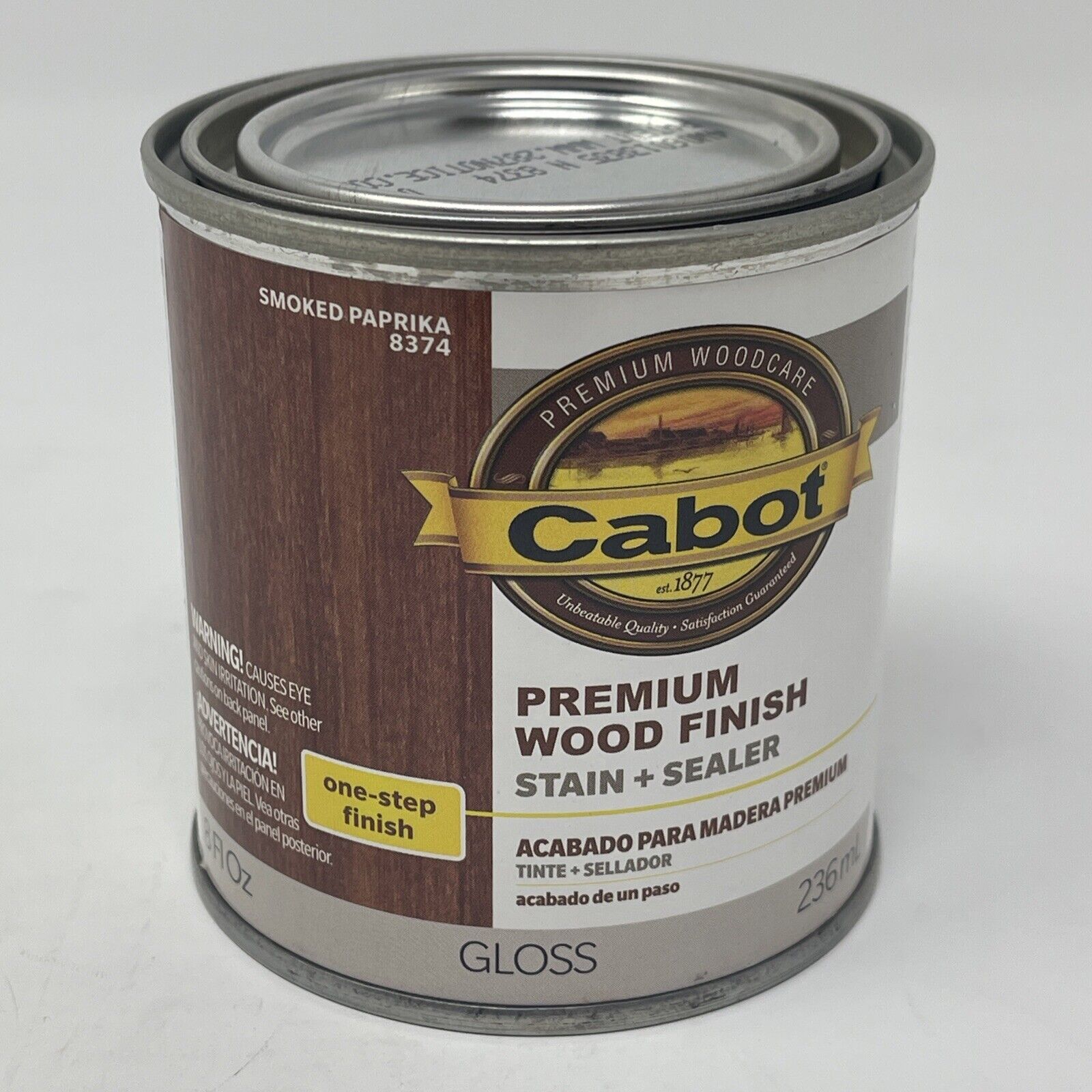 Valspar Cabot 8374 Premium Wood Finish Stain + Sealer, Gloss, Smoked Pap... - $15.79