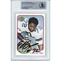 Ed Too Tall Jones Dallas Cowboys Autograph 2001 Topps Archives On-Card A... - £76.75 GBP