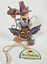 Jim Shore Heartwood Creek Stacked Owl And Mouse With Acorns 2008 with Tag - $44.95