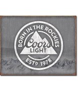 Coors Light Born In Silver Bullet Beer Retro Wall Bar Pub Man Cave Decor... - £12.63 GBP
