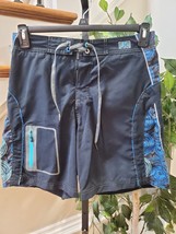 Just Keep Livin Men&#39;s Blue Polyester Logo Print Pull On Swimwear Shorts ... - $45.00
