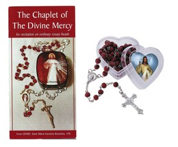 Chaplet of the Divine Mercy Chaplet Pamphlet &amp; Rose Scented Rosary Jesus I Trust - £9.42 GBP