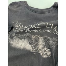 Harley Davidson Men T Shirt Smok&#39;Em Lake Shore Libertyville IL Black 3XL - $9.87