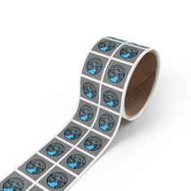 1&quot; or 2&quot; Square Size Glossy Sticker Roll Labels - 50, 100 or 250 Custom ... - £67.22 GBP+